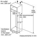Bosch Series 6 Built-In Fridge 177x56cm KIR81ADD0G