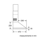 Bosch Series 2 Wall-mounted Hood 60cm DWP64CC50M