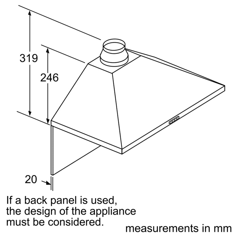 Bosch Series 2 Wall-mounted Hood 75cm DWP74BC50B