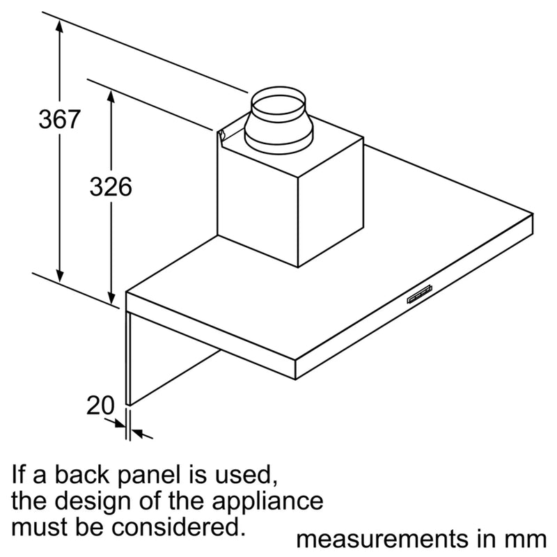 Bosch Series 2 Wall-mounted Hood 90cm DWB94BC50B