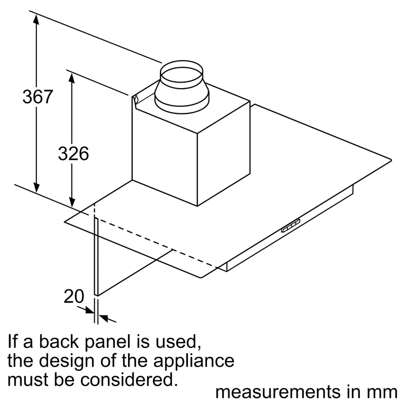 Bosch Series 2 Wall-mounted Hood 90cm DWG94BC50B
