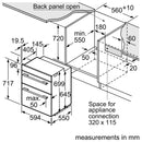 Bosch Series 4 Built-In Double Oven 72x60cm NBS533BB0B
