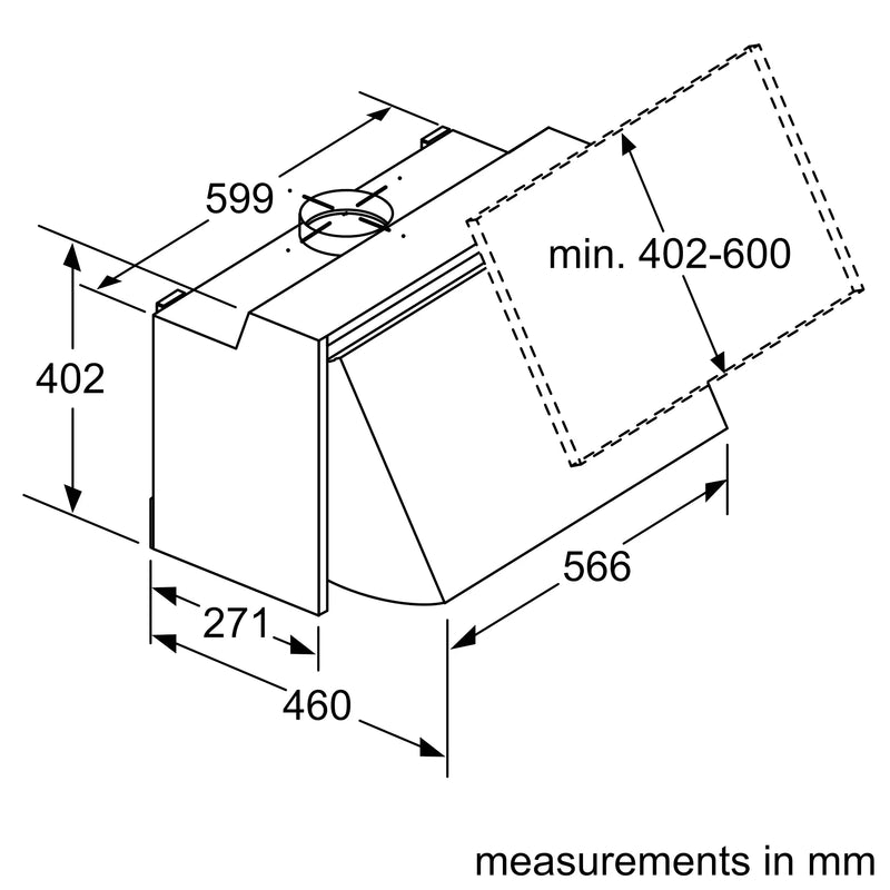 Bosch Series 2 Integrated Hood 60cm DEM63AC00B
