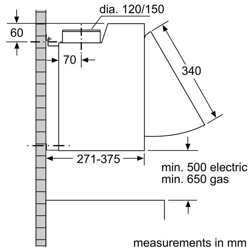 Bosch Series 2 Integrated Hood 60cm DEM63AC00B