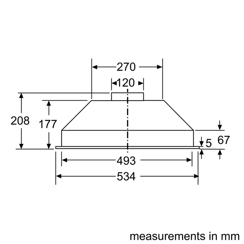 Bosch Series 2 Integrated Hood 53cm DLN53AA70B