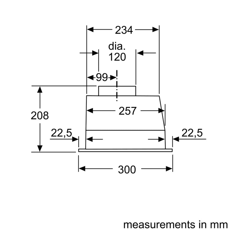 Siemens iQ100 Integrated Hood 53cm LB53NAA30B