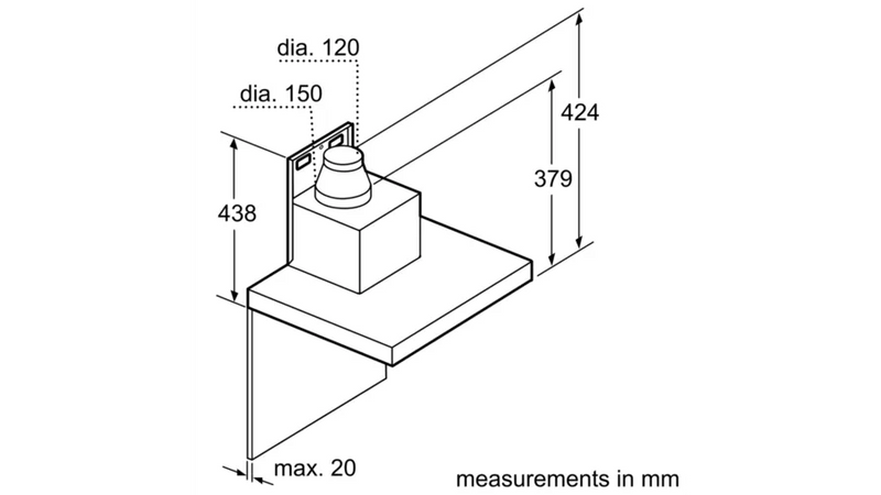 Bosch Series 6 Wall-Mounted Hood 90cm DWB98JQ50B