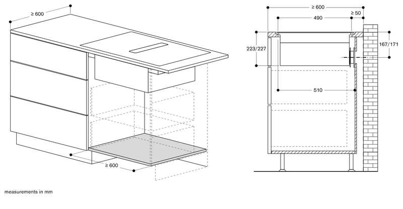 Gaggenau 400 series Flex induction cooktop with integrated ventilation system 90cm CV492105