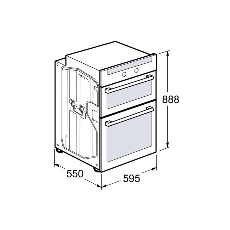 Grade B Bosch MHA133BR0B 60cm Double Built In Electric Oven Stainless Steel