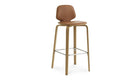 Normann Copenhagen My Chair Barstool 75 cm Front Upholstery Walnut/Ultra Leather