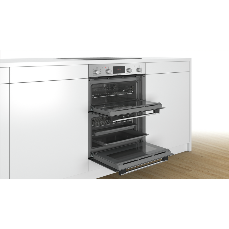 Grade B Bosch Series 4 NBS533BS0B 60cm Double Built In Electric Oven Stainless Steel