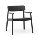 Normann Copenhagen Timb Lounge Armchair Upholstery Black  Black leather