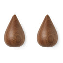 Normann Copenhagen Dropit Hooks Large - 2 pcs Walnut