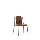 Normann Copenhagen Studio Chair Front Upholstery Black Steel Oak Ultra Leather
