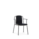 Normann Copenhagen Studio Armchair Front Upholstery Black Steel Oak  Ultra Leather