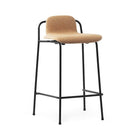 Normann Copenhagen Studio Barstool 65 cm Full Upholstery Black Steel  Main Line Flax