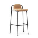 Normann Copenhagen Studio Barstool 75 cm Full Upholstery Black Steel  Main Line Flax