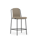 Normann Copenhagen Studio Bar Chair 65 cm Full Upholstery Black Steel  Ultra Leather