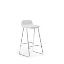 Normann Copenhagen Just Barstool w. back 75 Full Upholstery cm chrome  Synergy