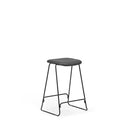 Normann Copenhagen Just Barstool 65 Full Upholstery cm Black steel  Ultra leather