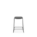Normann Copenhagen Just Barstool 65 Full Upholstery cm Black steel  Ultra leather