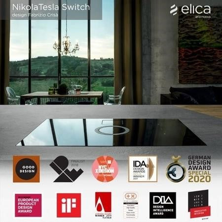 Grade B Elica NikolaTesla Switch NT-SWITCH-BLK-DO 83cm Induction Venting Hob Duct Out Only