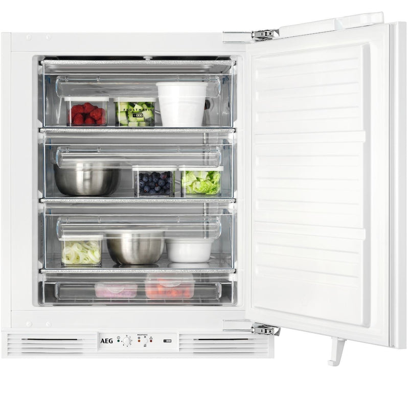 Grade B AEG 6000 Series OAB6I82EF Integrated 86 Litre Upright Freezer White