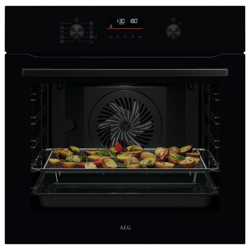 Grade A AEG 6000 Series SenseCook OS6PB50AK 60cm Single Electric Oven