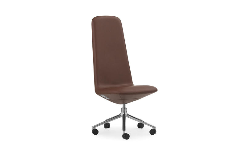 Normann Copenhagen Off Chair High 5W Gas Lift Aluminum Ultra Leather