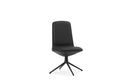 Normann Copenhagen Off Chair Low 4L Black Aluminum With Cushion Ultra Leather