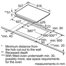 Grade B Bosch Series 8 PXX975KW1E 90cm 5 Zone Induction Hob With FlexInduction Zones