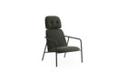 Normann Copenhagen Pad Lounge Chair High Black Steel Black/Synergy