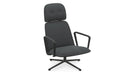 Normann Copenhagen Pad Lounge Chair High Swivel Black Alu Black/Yoredale