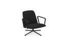 Normann Copenhagen Pad Lounge Chair Low Swivel Black Alu Black/Oceanic