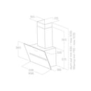 Grade A Elica Shy SHY-WH-90 90cm Angled Cooker Hood White Glass