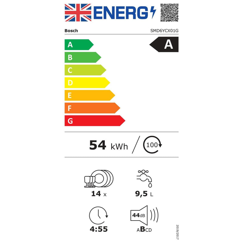 Grade B Bosch Series 6 SMD6YCX01G 14 Place Fully Integrated Dishwasher