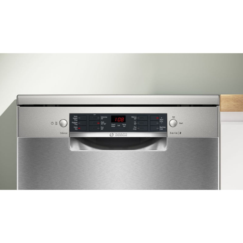 Grade B Bosch Series 2 SMS26AI08G 12 Place Freestanding Dishwasher Silver Inox
