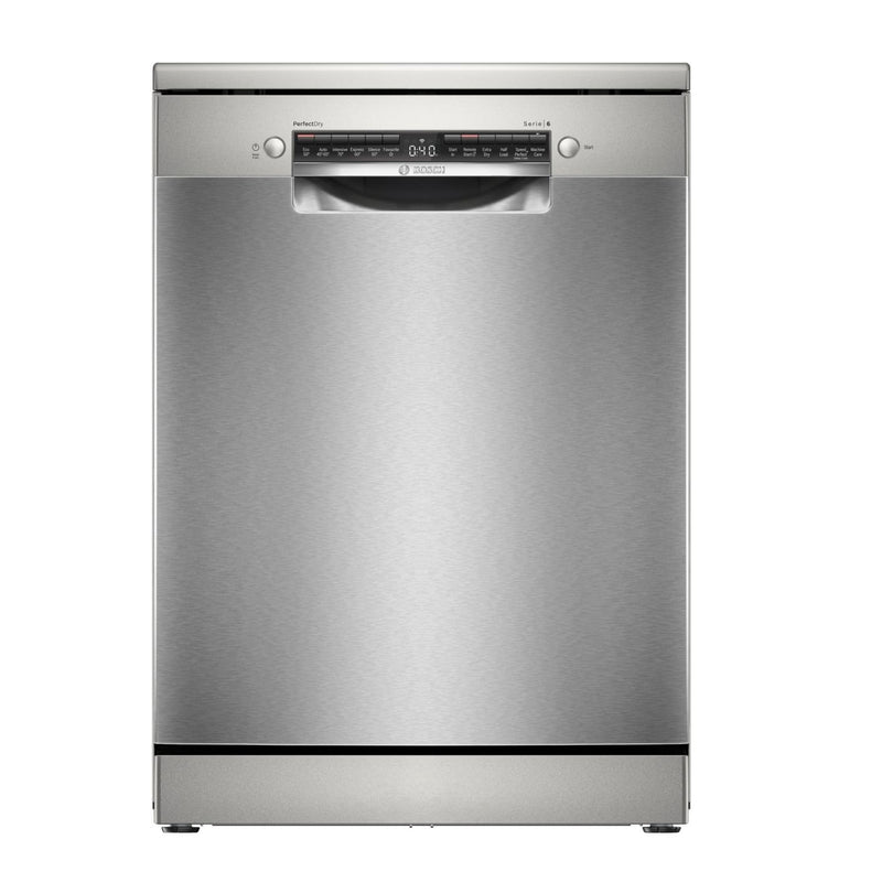 Grade A Bosch Series 6 SMS6ZCI10G 14 Place Freestanding Dishwasher Silver