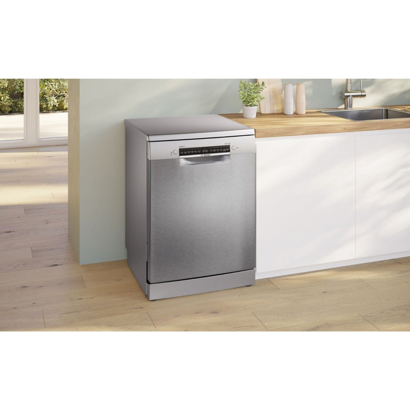 Grade A Bosch Series 6 SMS6ZCI10G 14 Place Freestanding Dishwasher Silver