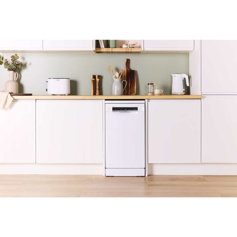 GRADE A2 - Bosch Series 4 Freestanding Slimline Dishwasher - Smart Wi-Fi, White