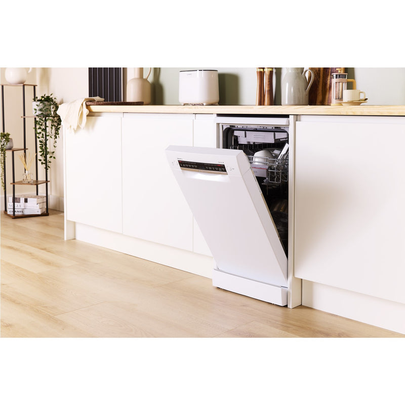 GRADE A2 - Bosch Series 4 Freestanding Slimline Dishwasher - Smart Wi-Fi, White