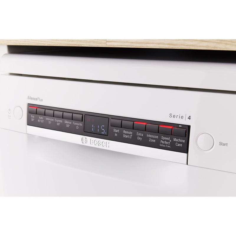 GRADE A2 - Bosch Series 4 Freestanding Slimline Dishwasher - Smart Wi-Fi, White