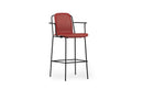 Normann Copenhagen Studio Bar Armchair 75 cm Full Upholstery Black Steel/ Ultra leather