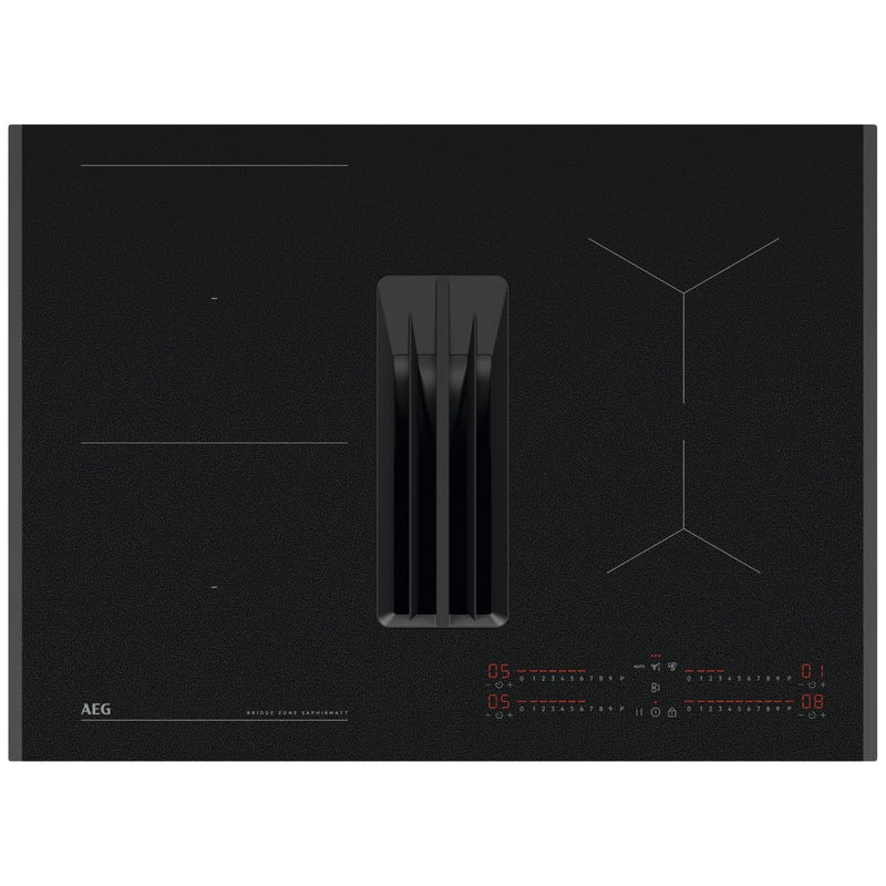 GRADE A1 - AEG 6000 Series 70cm 4 Zone Venting Induction ExtractorHob