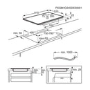 Grade A AEG 6000 Series 80cm 4 Zone Induction Hob with Bridge Zone