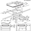 GRADE A1 - AEG 5000 Series 80cm 4 Zone Induction Hob