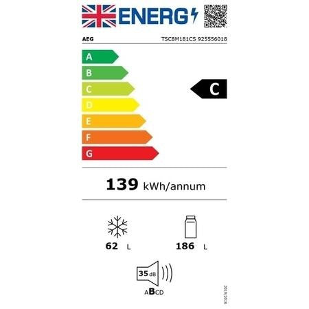 Grade B AEG Series 8000 TSC8M181CS Integrated 249 Litre 70/30 Frost Free Fridge Freezer