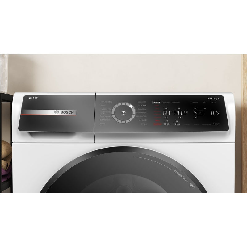 Grade B Bosch Series 8 i-Dos WGB256A1GB Freestanding 10KG 1400 Spin Washing Machine White