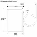Grade A Bosch Series 8 i-Dos WGB256A1GB 10KG 1400 Spin Washing Machine White