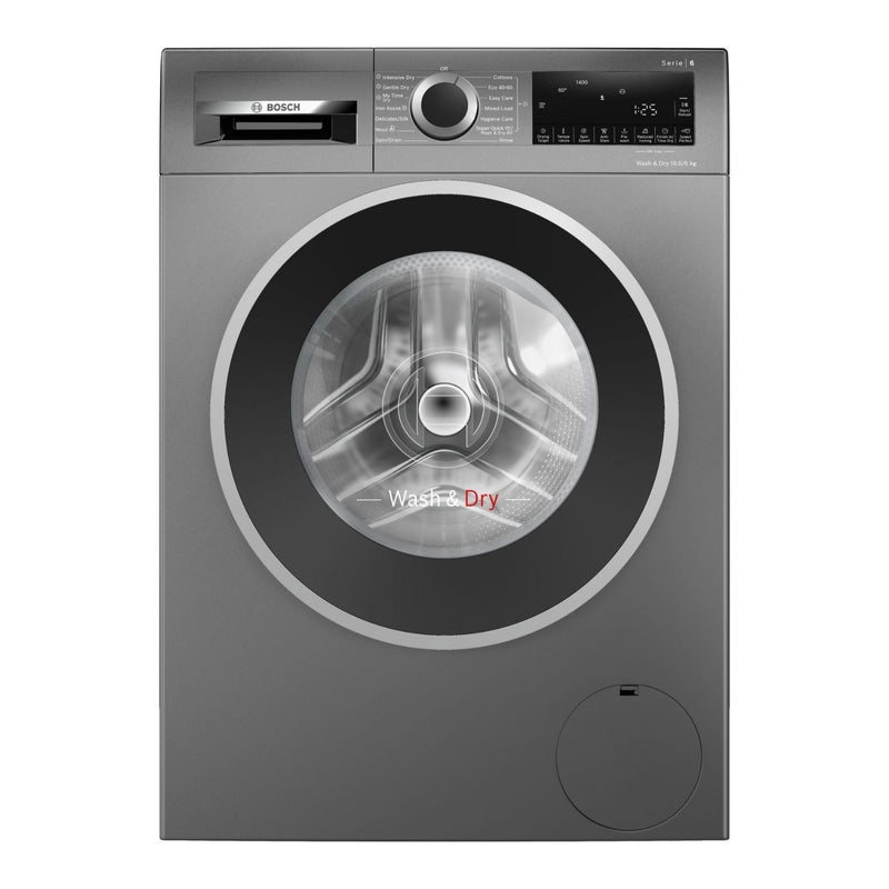 Grade A Bosch Series 6 WNG254R1GB Freestanding 10.5/6KG 1400 Spin Washer Dryer Graphite